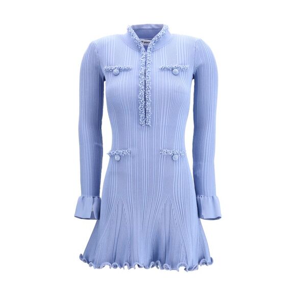 SELF-PORTRAIT Dresses & Skirts - Self-Portrait Women Pearl Trim Knit Mini Dress